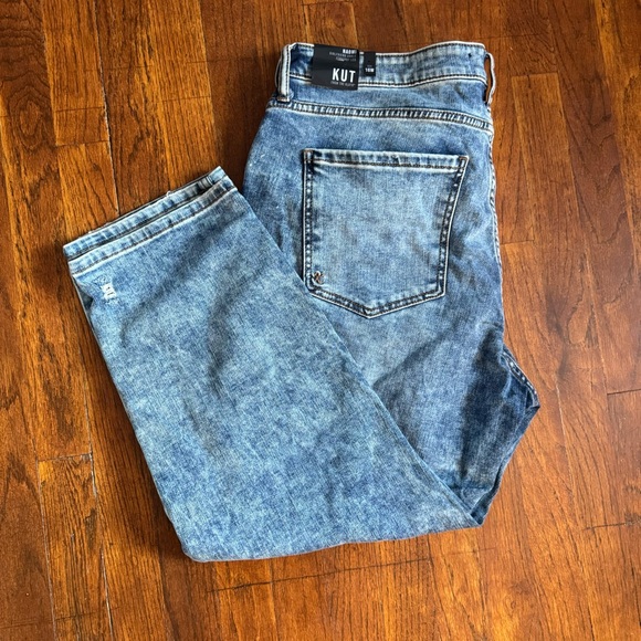 Kut From the Kloth Naomi Girlfriend Ankle Straight Leg Distressed Jeans - Picture 2 of 15